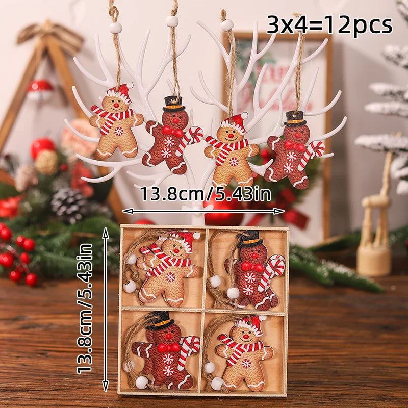 Christmas Dwarf Wooden Pendant Christmas Tree Hanging Ornaments